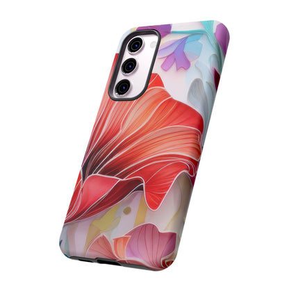 Purple Lily Tough Phone Case – Durable Floral Protective Cover for iPhone & Android