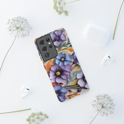 Tough Cases, Cosmos Flower Phone Cover, Floral Phone Case, Protective Phone Shell, Botanical Phone Skin, Flower Pattern