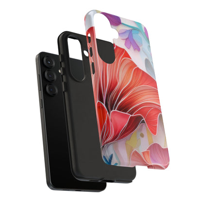 Purple Lily Tough Phone Case – Durable Floral Protective Cover for iPhone & Android