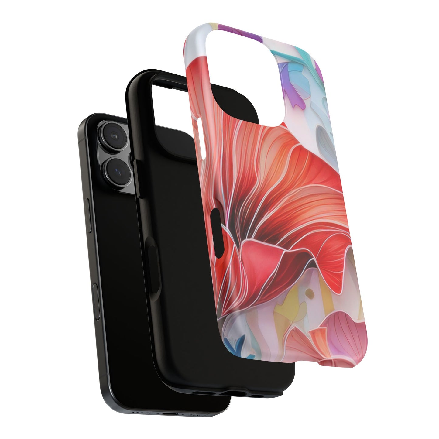 Purple Lily Tough Phone Case – Durable Floral Protective Cover for iPhone & Android