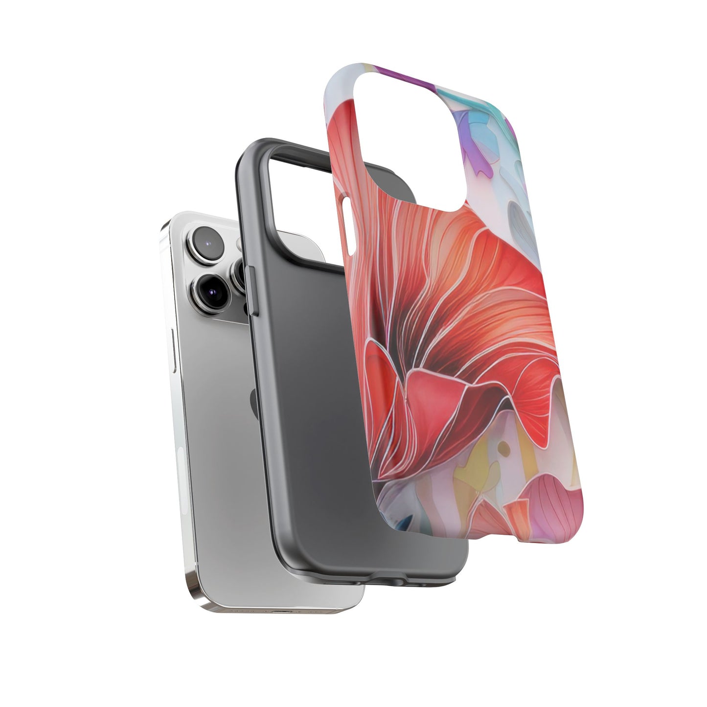 Purple Lily Tough Phone Case – Durable Floral Protective Cover for iPhone & Android