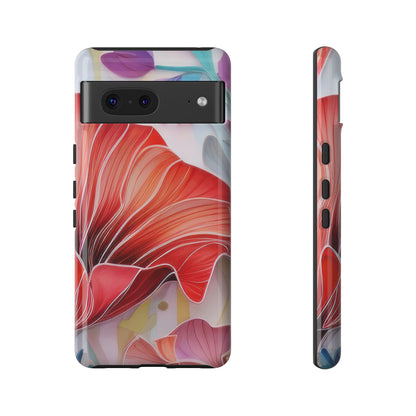 Purple Lily Tough Phone Case – Durable Floral Protective Cover for iPhone & Android