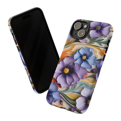 Tough Cases, Cosmos Flower Phone Cover, Floral Phone Case, Protective Phone Shell, Botanical Phone Skin, Flower Pattern