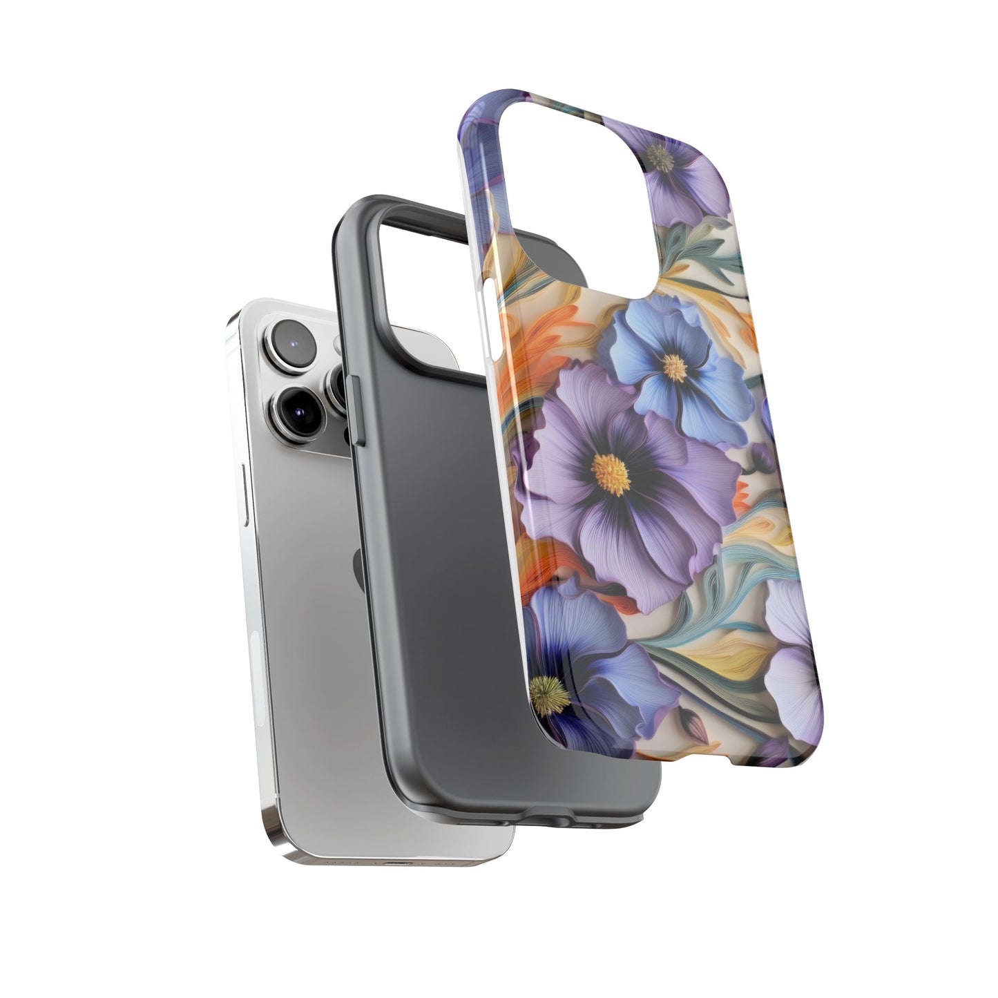 Tough Cases, Cosmos Flower Phone Cover, Floral Phone Case, Protective Phone Shell, Botanical Phone Skin, Flower Pattern