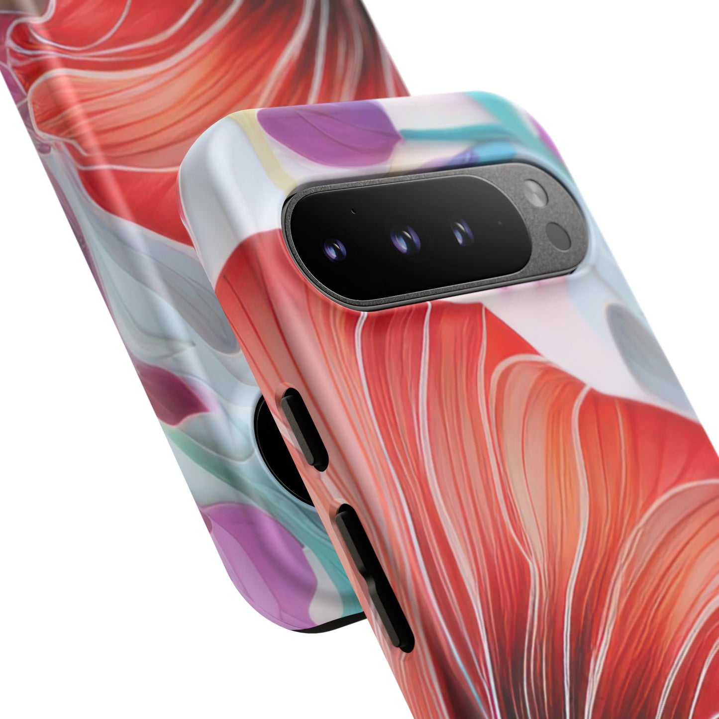 Purple Lily Tough Phone Case – Durable Floral Protective Cover for iPhone & Android