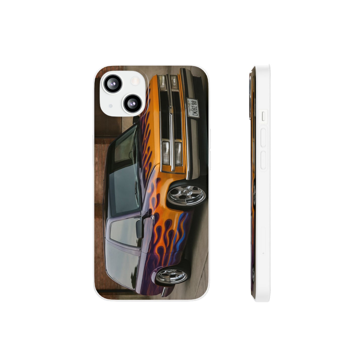 Phone Cases - 1996 Chevy Tahoe with Flames Design