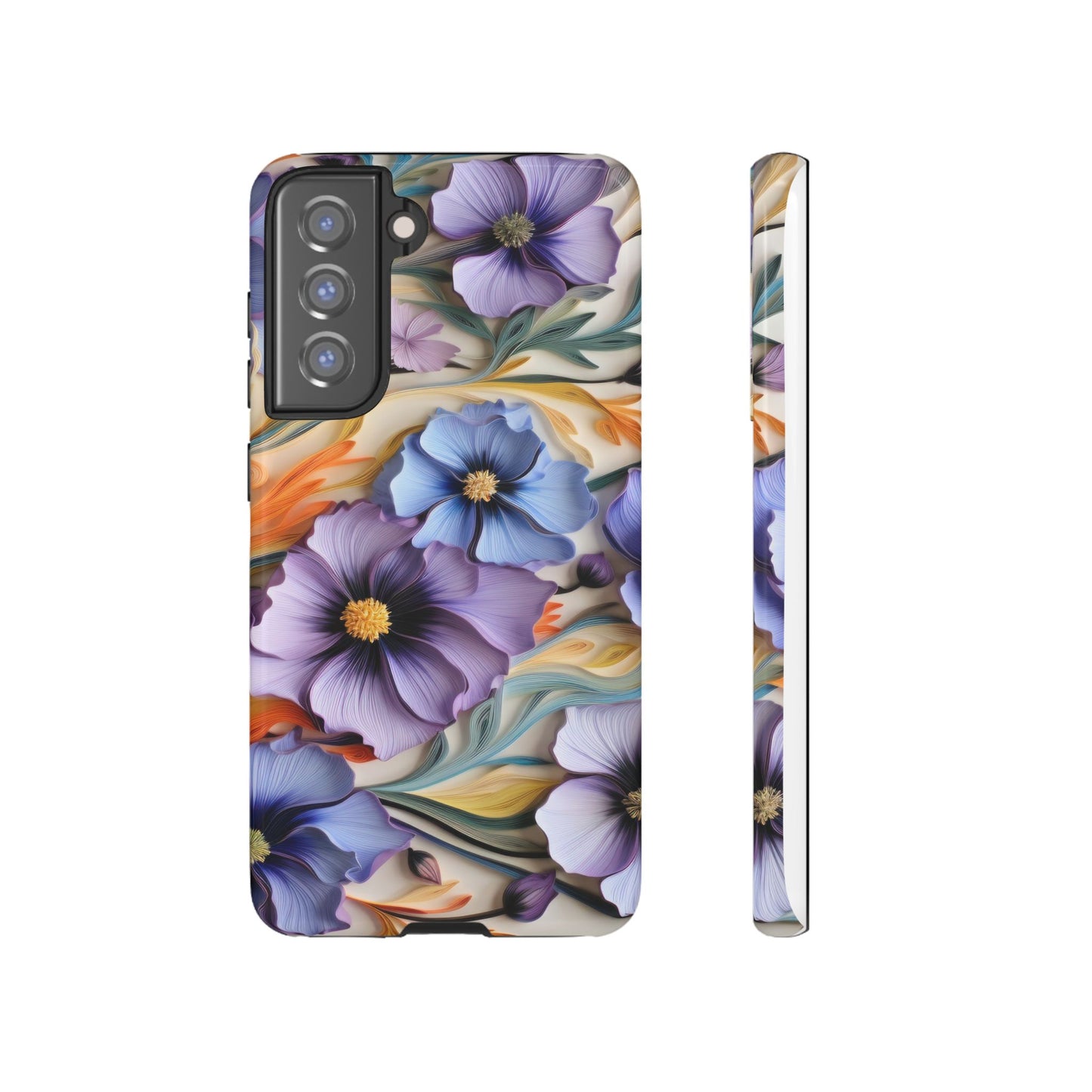 Tough Cases, Cosmos Flower Phone Cover, Floral Phone Case, Protective Phone Shell, Botanical Phone Skin, Flower Pattern