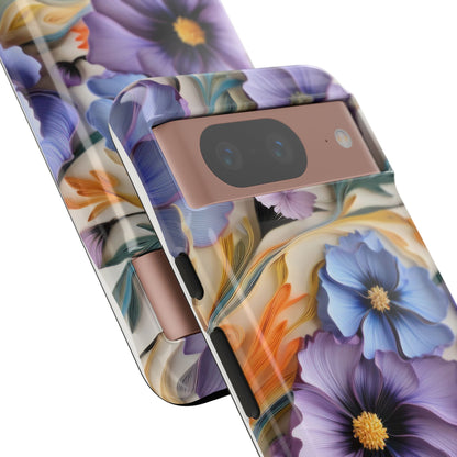 Tough Cases, Cosmos Flower Phone Cover, Floral Phone Case, Protective Phone Shell, Botanical Phone Skin, Flower Pattern