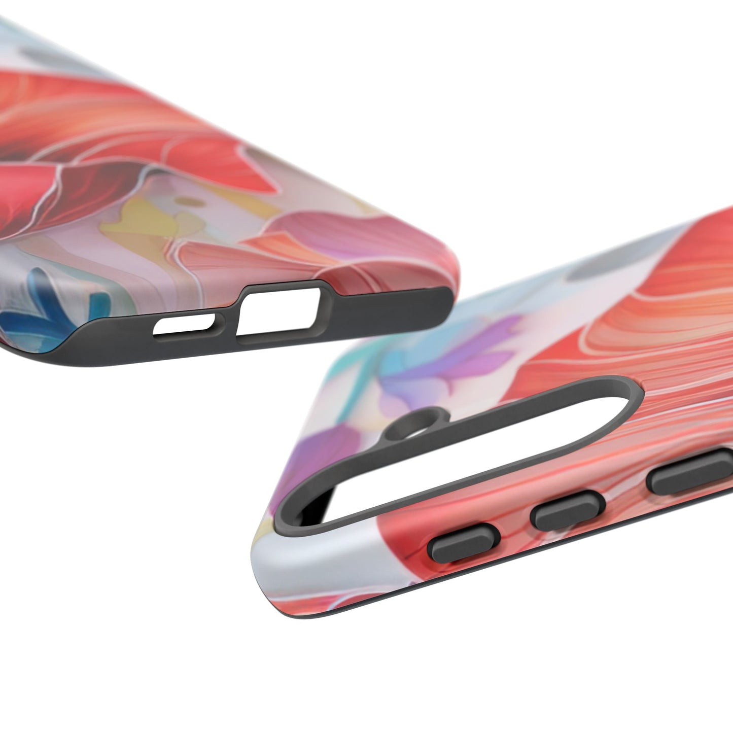 Purple Lily Tough Phone Case – Durable Floral Protective Cover for iPhone & Android