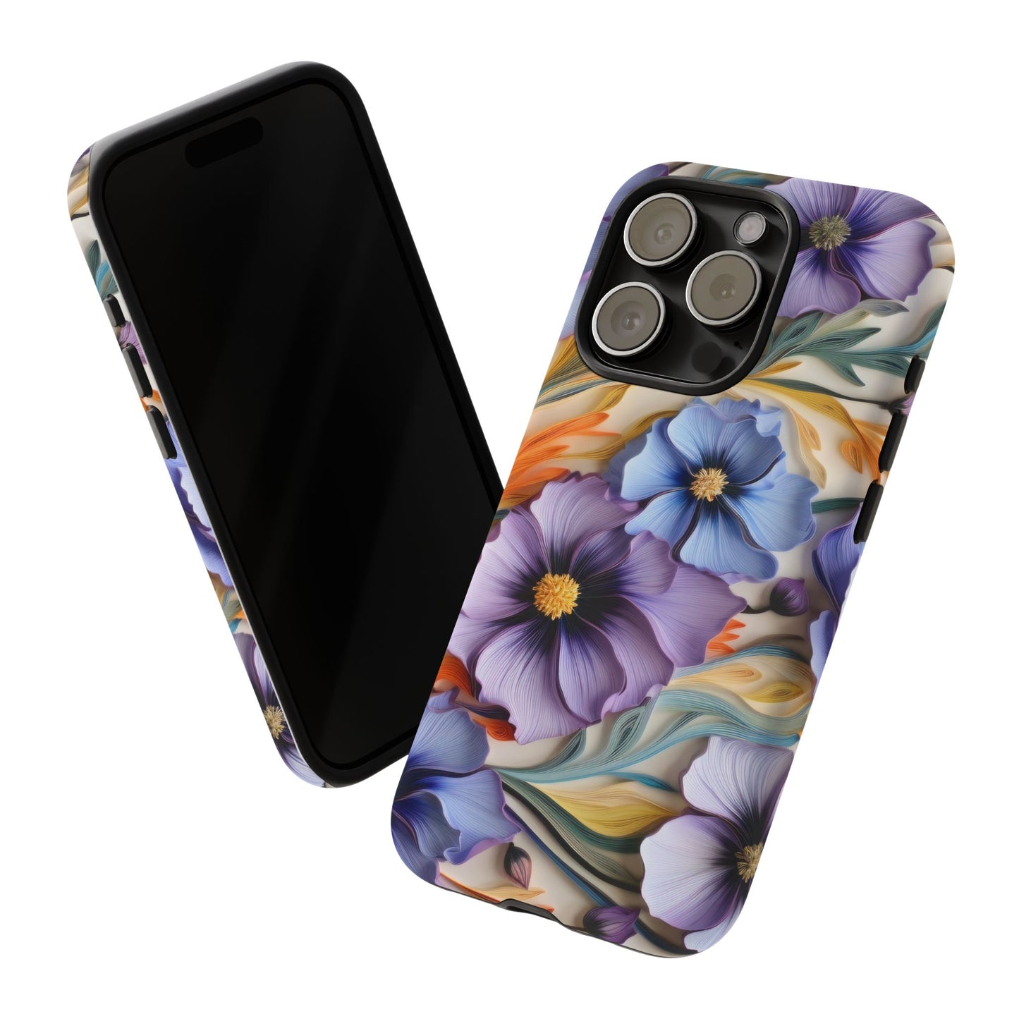 Tough Cases, Cosmos Flower Phone Cover, Floral Phone Case, Protective Phone Shell, Botanical Phone Skin, Flower Pattern