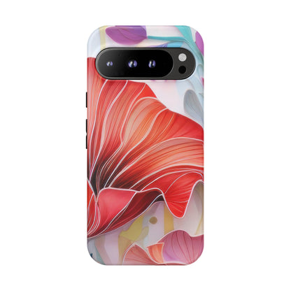 Purple Lily Tough Phone Case – Durable Floral Protective Cover for iPhone & Android