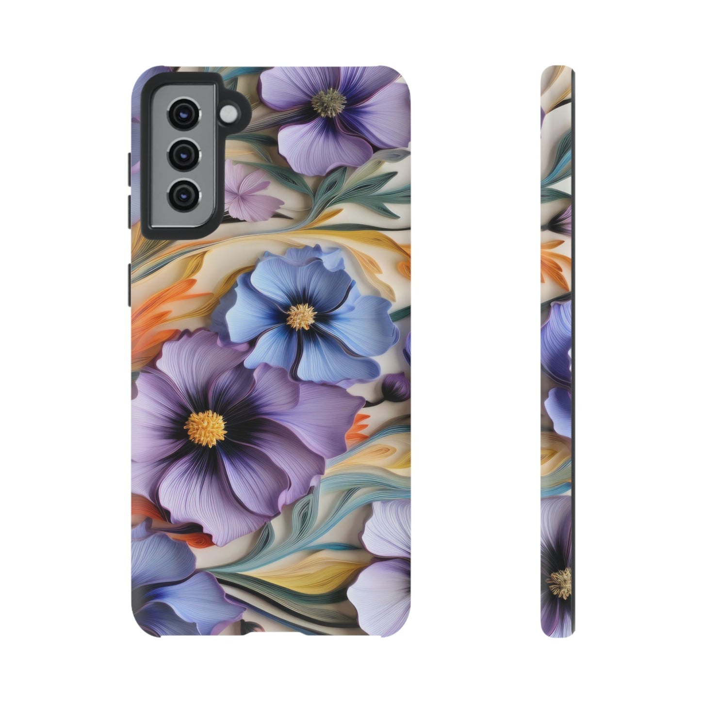 Tough Cases, Cosmos Flower Phone Cover, Floral Phone Case, Protective Phone Shell, Botanical Phone Skin, Flower Pattern