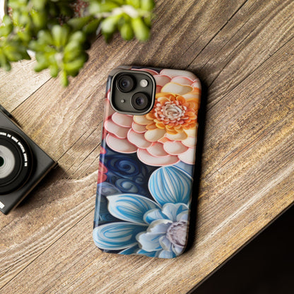 Succulent Phone Case, Echeveria Plant Design - Tough Case, Protective Cover, Cactus Lover Gift, Botanical Phone Accessory