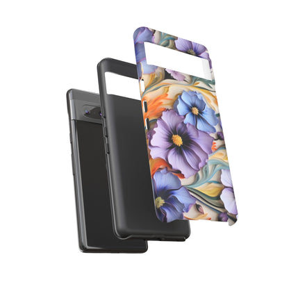 Tough Cases, Cosmos Flower Phone Cover, Floral Phone Case, Protective Phone Shell, Botanical Phone Skin, Flower Pattern
