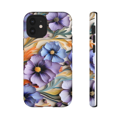 Tough Cases, Cosmos Flower Phone Cover, Floral Phone Case, Protective Phone Shell, Botanical Phone Skin, Flower Pattern