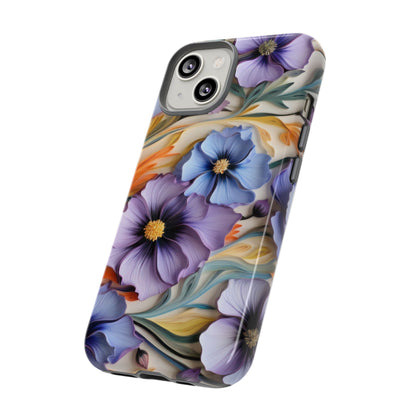 Tough Cases, Cosmos Flower Phone Cover, Floral Phone Case, Protective Phone Shell, Botanical Phone Skin, Flower Pattern