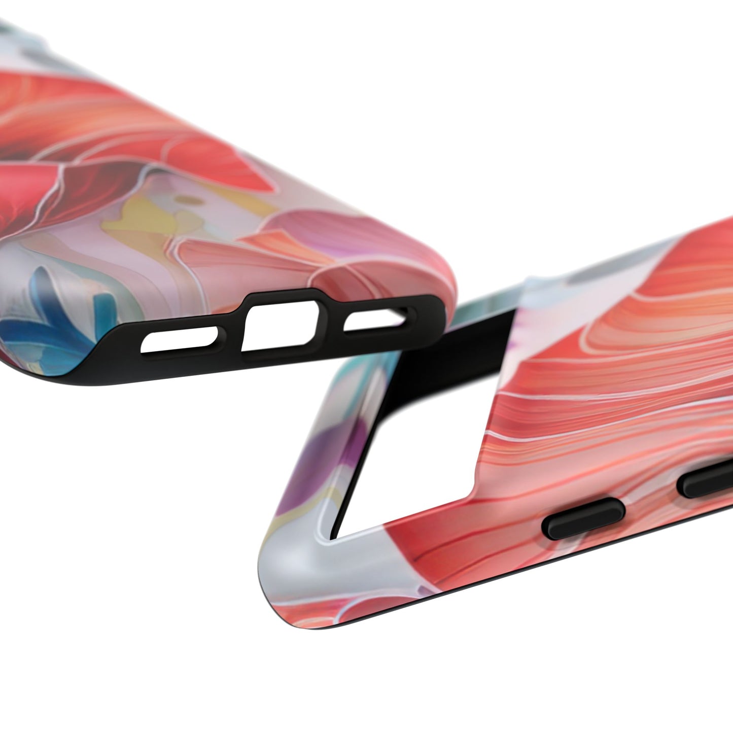 Purple Lily Tough Phone Case – Durable Floral Protective Cover for iPhone & Android