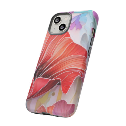 Purple Lily Tough Phone Case – Durable Floral Protective Cover for iPhone & Android