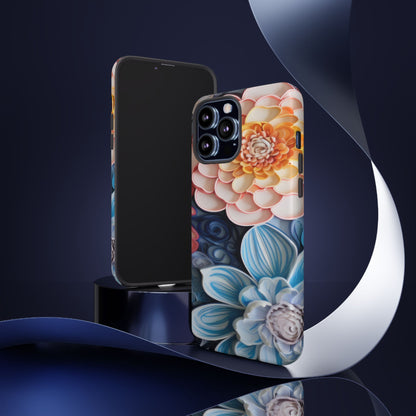 Succulent Phone Case, Echeveria Plant Design - Tough Case, Protective Cover, Cactus Lover Gift, Botanical Phone Accessory
