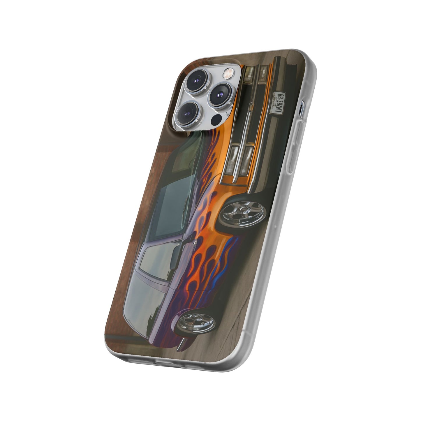 Phone Cases - 1996 Chevy Tahoe with Flames Design