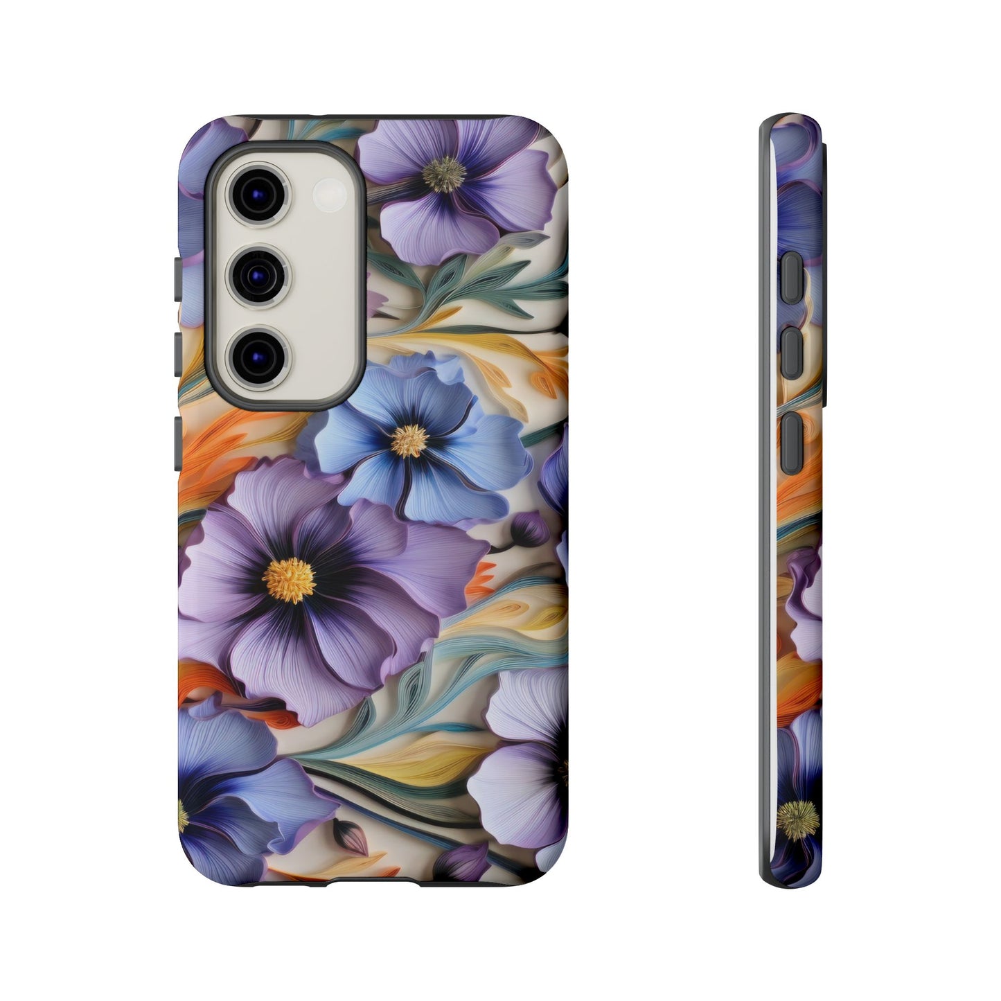 Tough Cases, Cosmos Flower Phone Cover, Floral Phone Case, Protective Phone Shell, Botanical Phone Skin, Flower Pattern