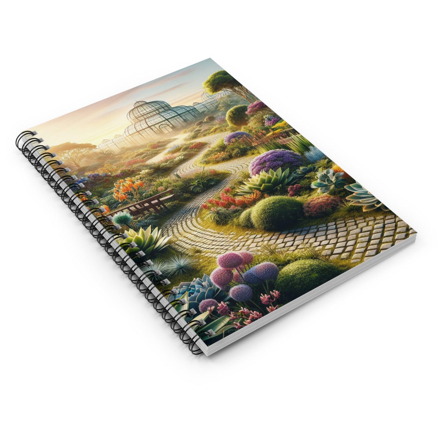 Botanical Garden Spiral Notebook - Ruled Line, Floral Journal, Nature Notebook, Flower Diary, Garden Planner - Victory Thru Vision 