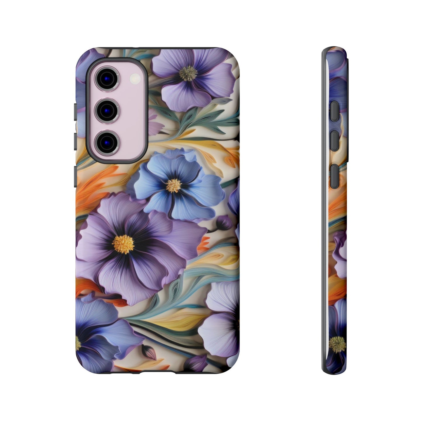 Tough Cases, Cosmos Flower Phone Cover, Floral Phone Case, Protective Phone Shell, Botanical Phone Skin, Flower Pattern