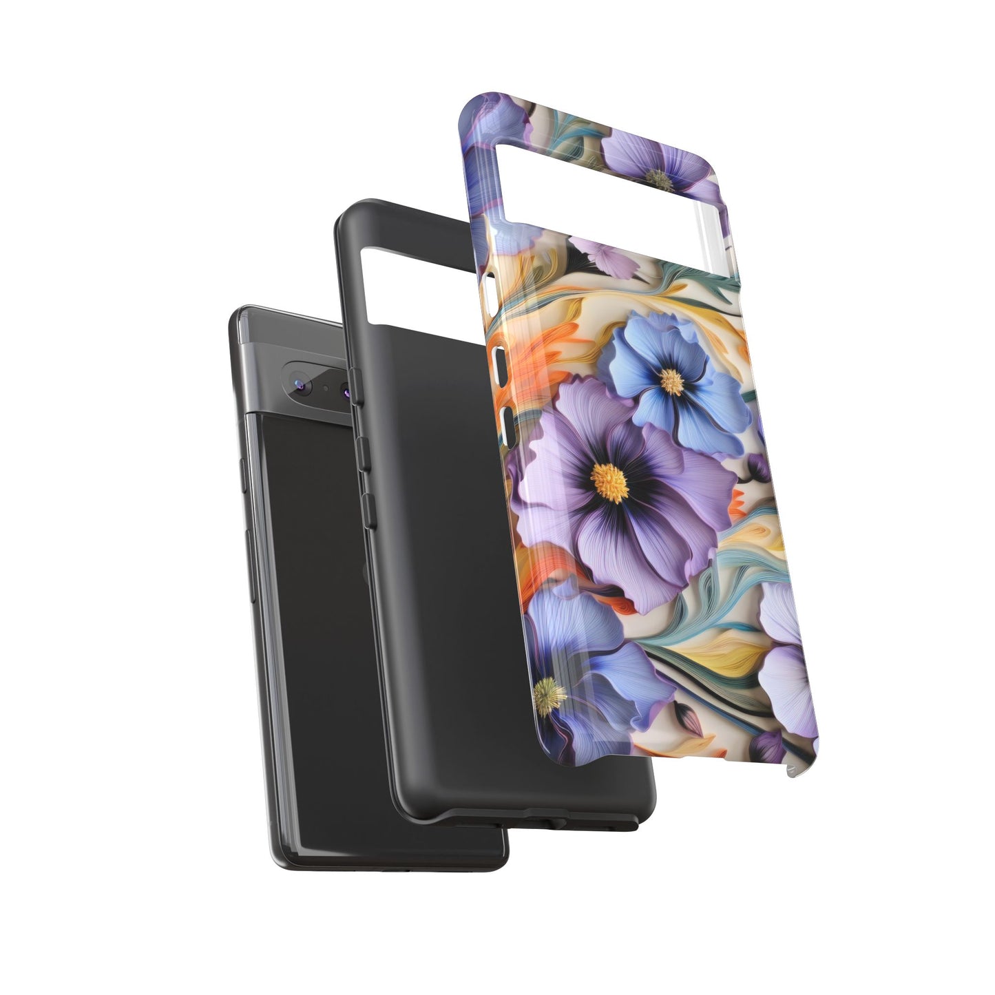 Tough Cases, Cosmos Flower Phone Cover, Floral Phone Case, Protective Phone Shell, Botanical Phone Skin, Flower Pattern
