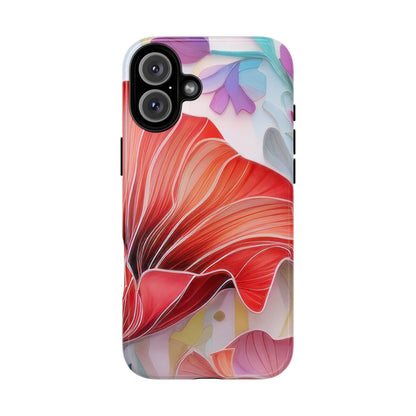 Purple Lily Tough Phone Case – Durable Floral Protective Cover for iPhone & Android