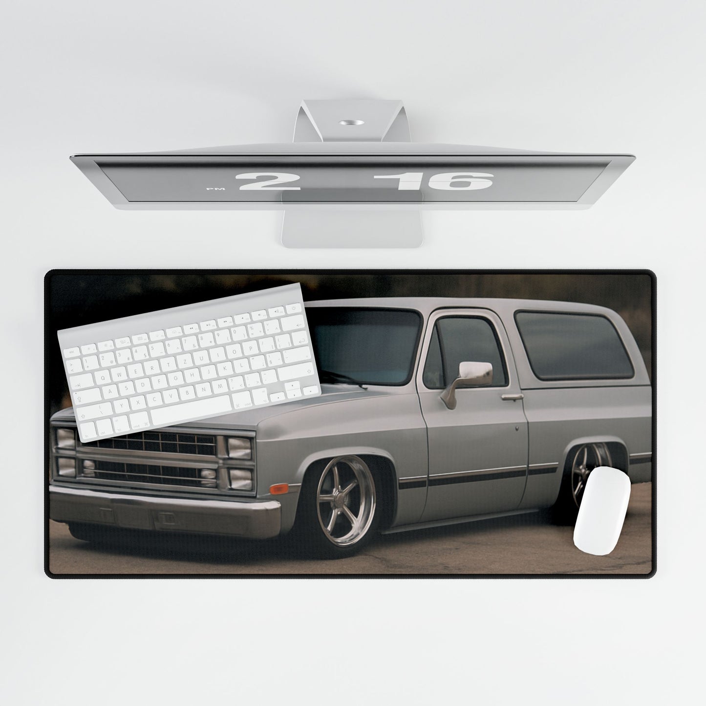 Lowered 1986 Chevy Blazer Desk Mat – Custom Truck Design Mouse Pad for Chevy Enthusiasts