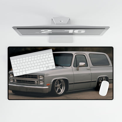 Lowered 1986 Chevy Blazer Desk Mat – Custom Truck Design Mouse Pad for Chevy Enthusiasts