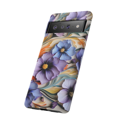 Tough Cases, Cosmos Flower Phone Cover, Floral Phone Case, Protective Phone Shell, Botanical Phone Skin, Flower Pattern