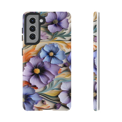 Tough Cases, Cosmos Flower Phone Cover, Floral Phone Case, Protective Phone Shell, Botanical Phone Skin, Flower Pattern