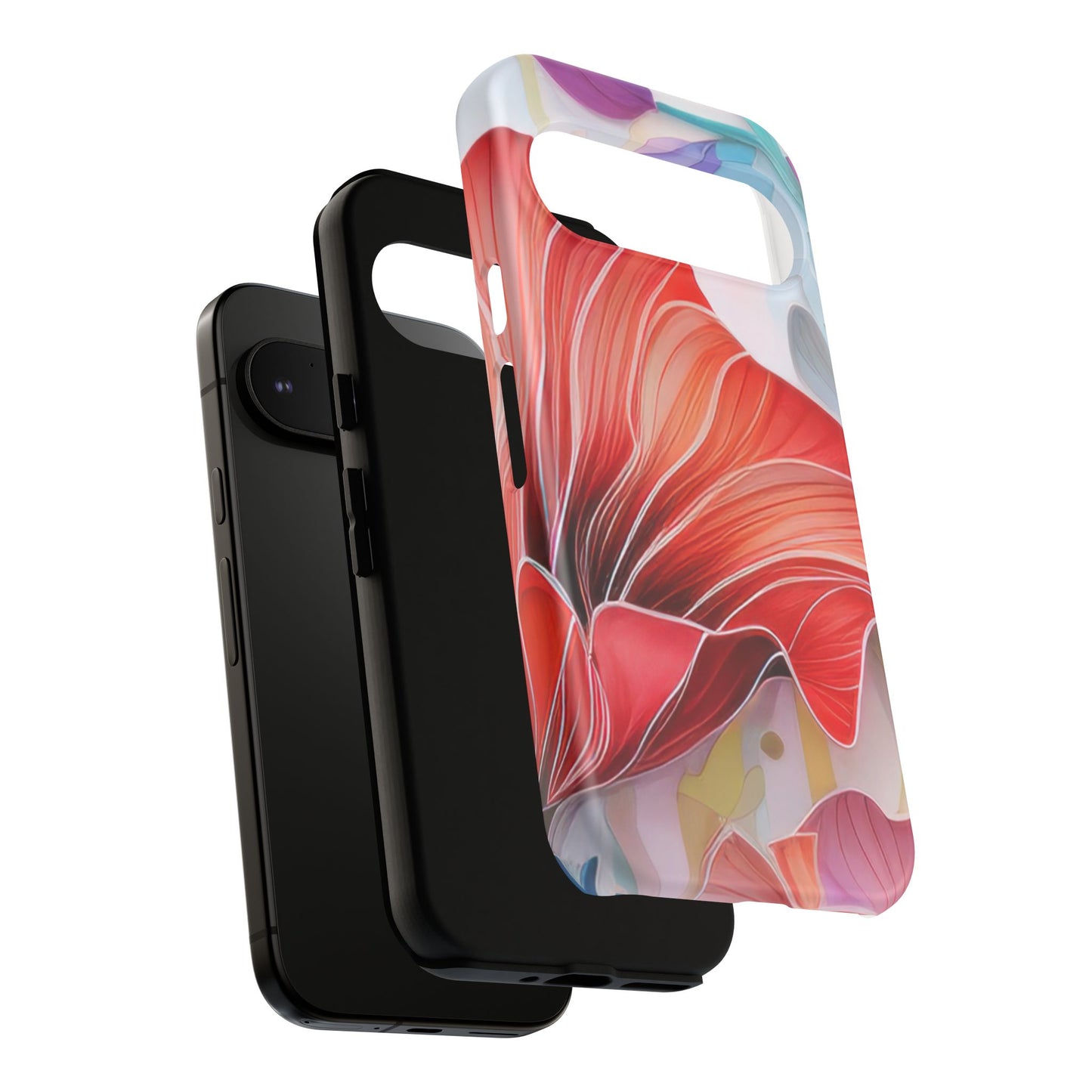 Purple Lily Tough Phone Case – Durable Floral Protective Cover for iPhone & Android