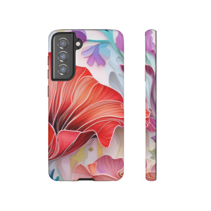 Purple Lily Tough Phone Case – Durable Floral Protective Cover for iPhone & Android