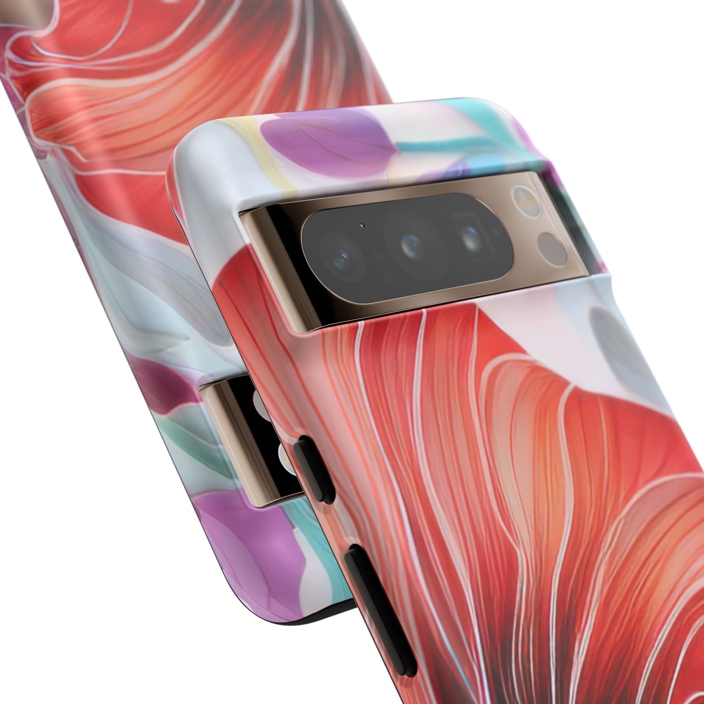 Purple Lily Tough Phone Case – Durable Floral Protective Cover for iPhone & Android