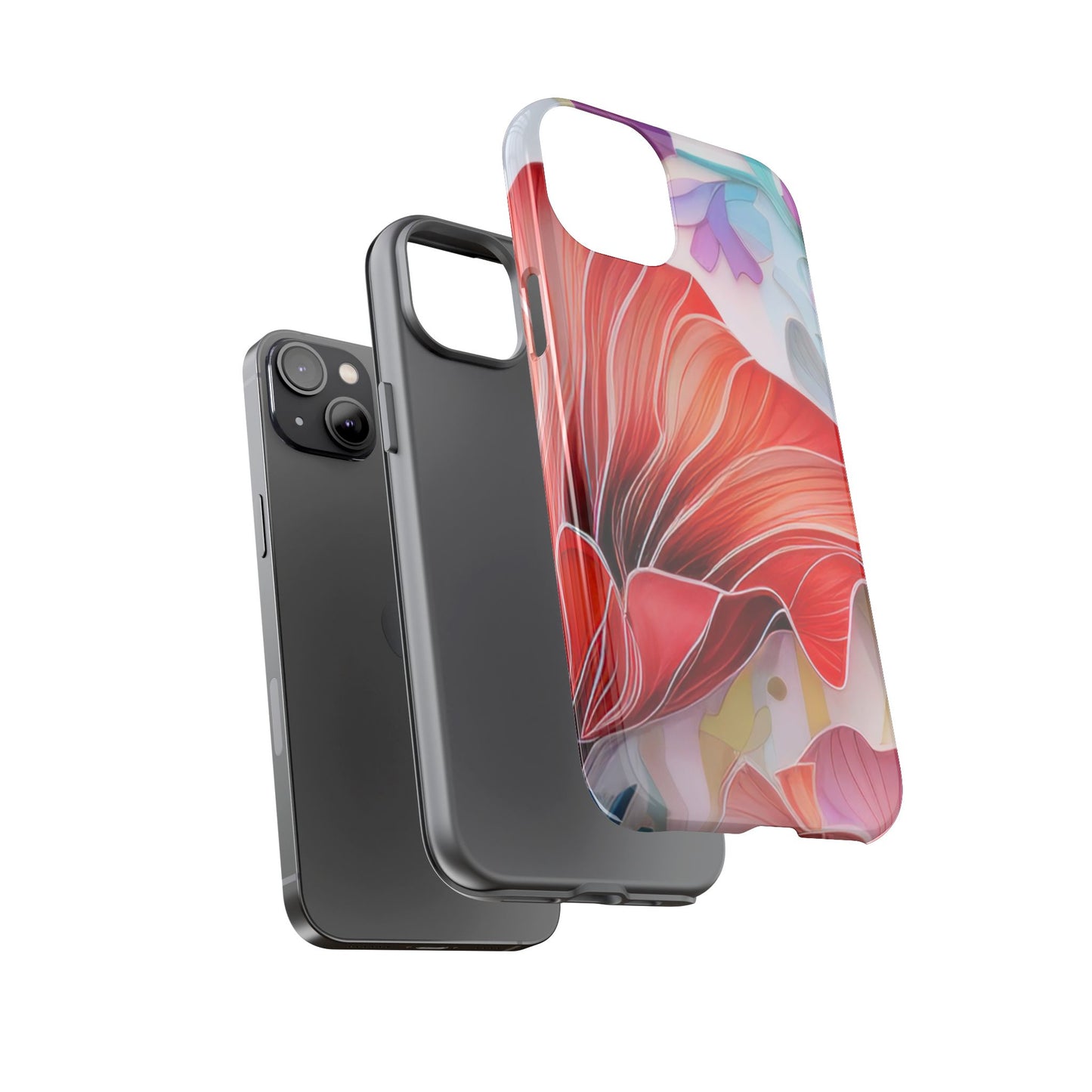 Purple Lily Tough Phone Case – Durable Floral Protective Cover for iPhone & Android