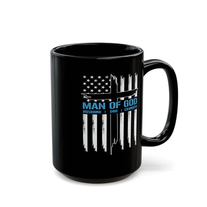 Patriotic Christian Coffee Mug, Patriotic American Flag Man Of God Coffee Cup, Religious Gift, Christian Tea Mug, Veteran Military Patriotic Gift, - Victory Thru Vision 