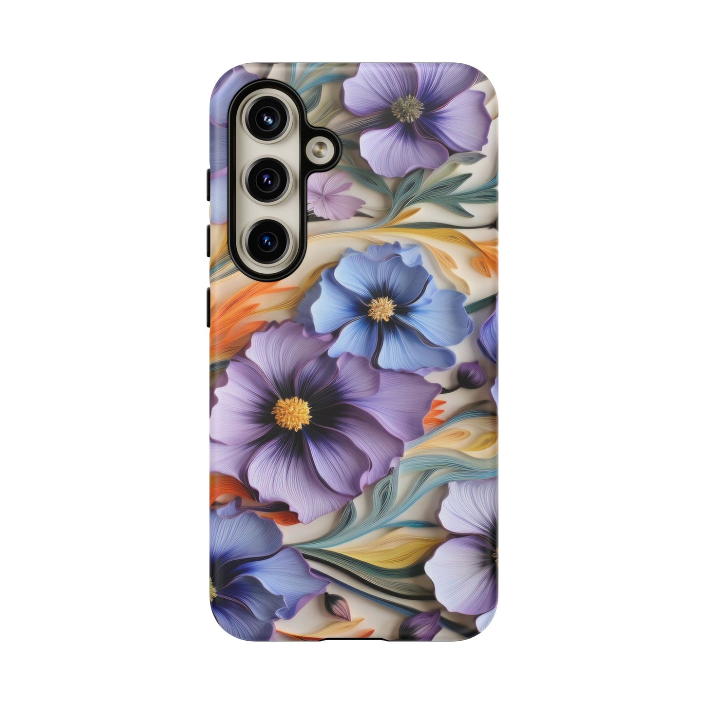 Tough Cases, Cosmos Flower Phone Cover, Floral Phone Case, Protective Phone Shell, Botanical Phone Skin, Flower Pattern