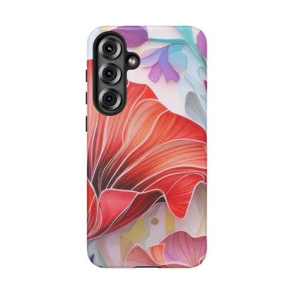 Purple Lily Tough Phone Case – Durable Floral Protective Cover for iPhone & Android