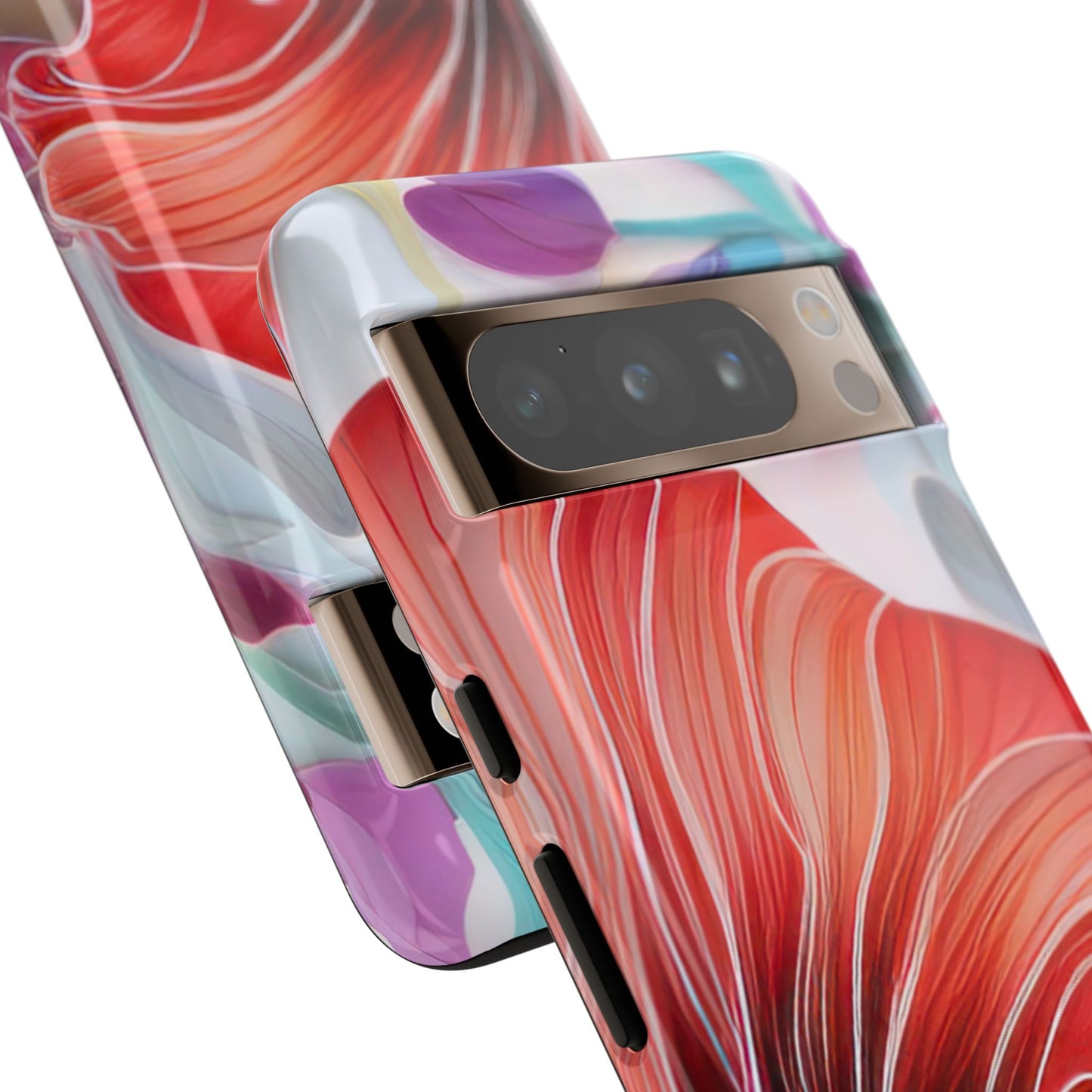 Purple Lily Tough Phone Case – Durable Floral Protective Cover for iPhone & Android