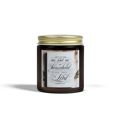 But As For Me and My House We Will Serve The Lord Scented Candles, Inspirational Quote Candle, Christian Home Decor, Religious Gift, John 24:15 Bible Verse Candle, Religious Candle - Victory Thru Vision 