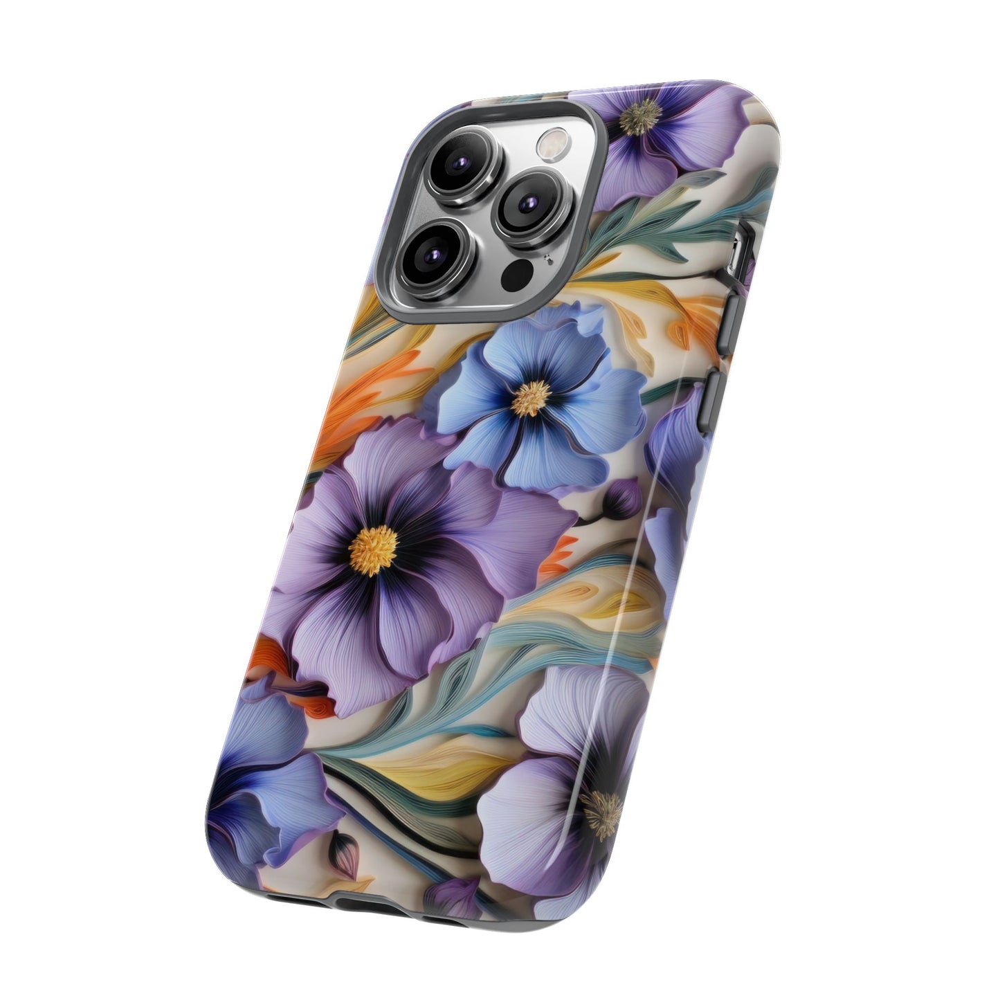 Tough Cases, Cosmos Flower Phone Cover, Floral Phone Case, Protective Phone Shell, Botanical Phone Skin, Flower Pattern