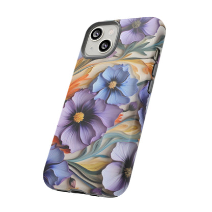 Tough Cases, Cosmos Flower Phone Cover, Floral Phone Case, Protective Phone Shell, Botanical Phone Skin, Flower Pattern