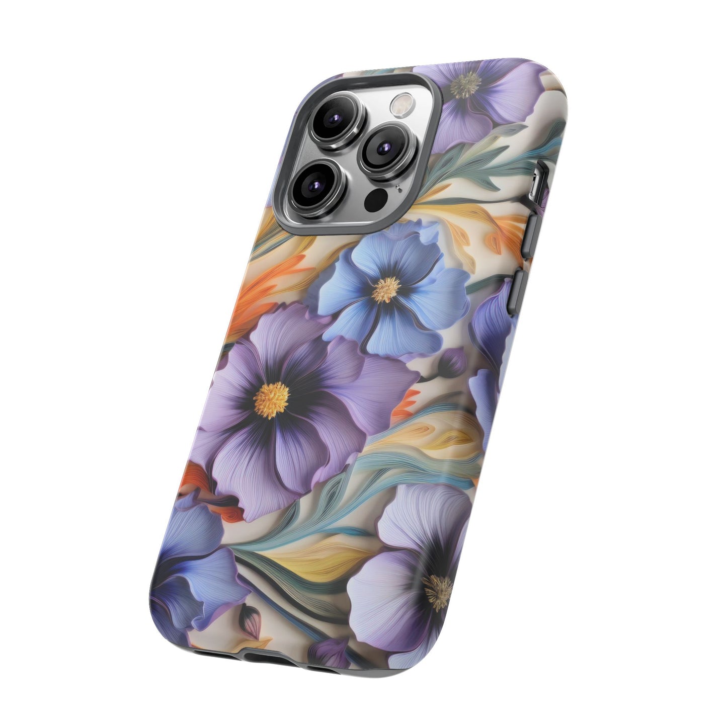 Tough Cases, Cosmos Flower Phone Cover, Floral Phone Case, Protective Phone Shell, Botanical Phone Skin, Flower Pattern