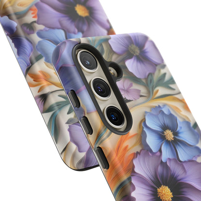 Tough Cases, Cosmos Flower Phone Cover, Floral Phone Case, Protective Phone Shell, Botanical Phone Skin, Flower Pattern