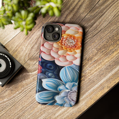 Succulent Phone Case, Echeveria Plant Design - Tough Case, Protective Cover, Cactus Lover Gift, Botanical Phone Accessory