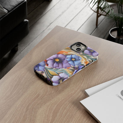 Tough Cases, Cosmos Flower Phone Cover, Floral Phone Case, Protective Phone Shell, Botanical Phone Skin, Flower Pattern