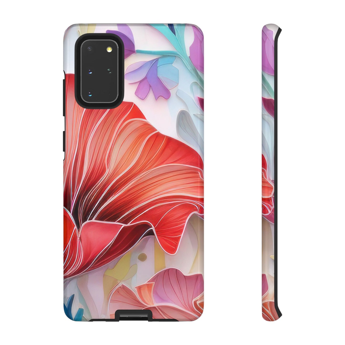 Purple Lily Tough Phone Case – Durable Floral Protective Cover for iPhone & Android
