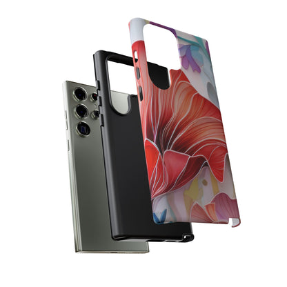 Purple Lily Tough Phone Case – Durable Floral Protective Cover for iPhone & Android